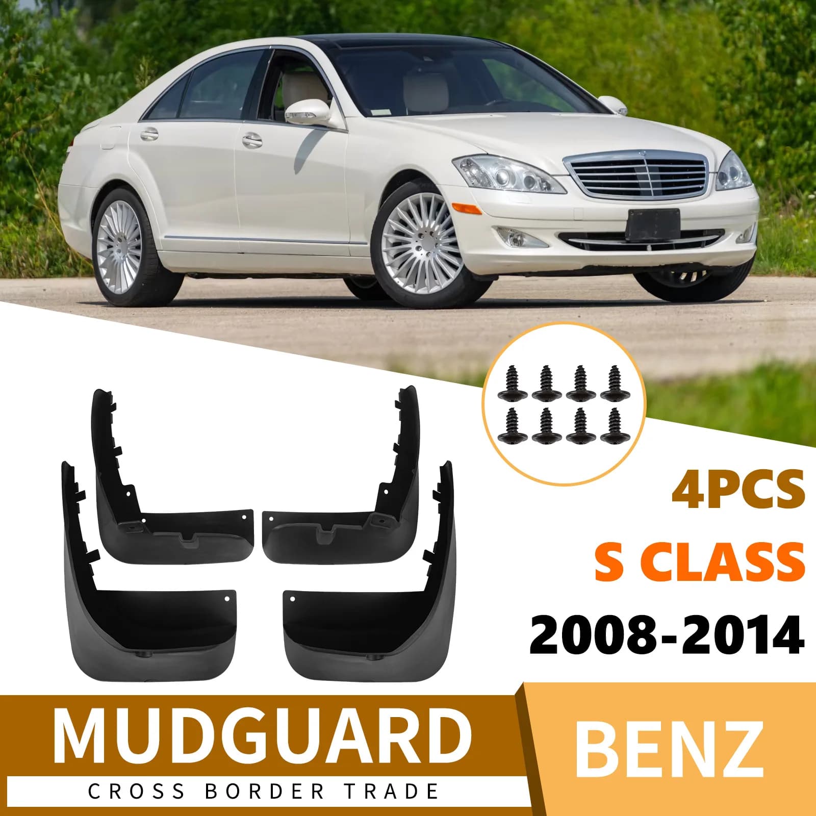 For Mercedes-Benz S-Class W221 2008-2014 Mud Flaps Splash Guard Mudguards Front Rear Fender Auto Styling Car Accessories