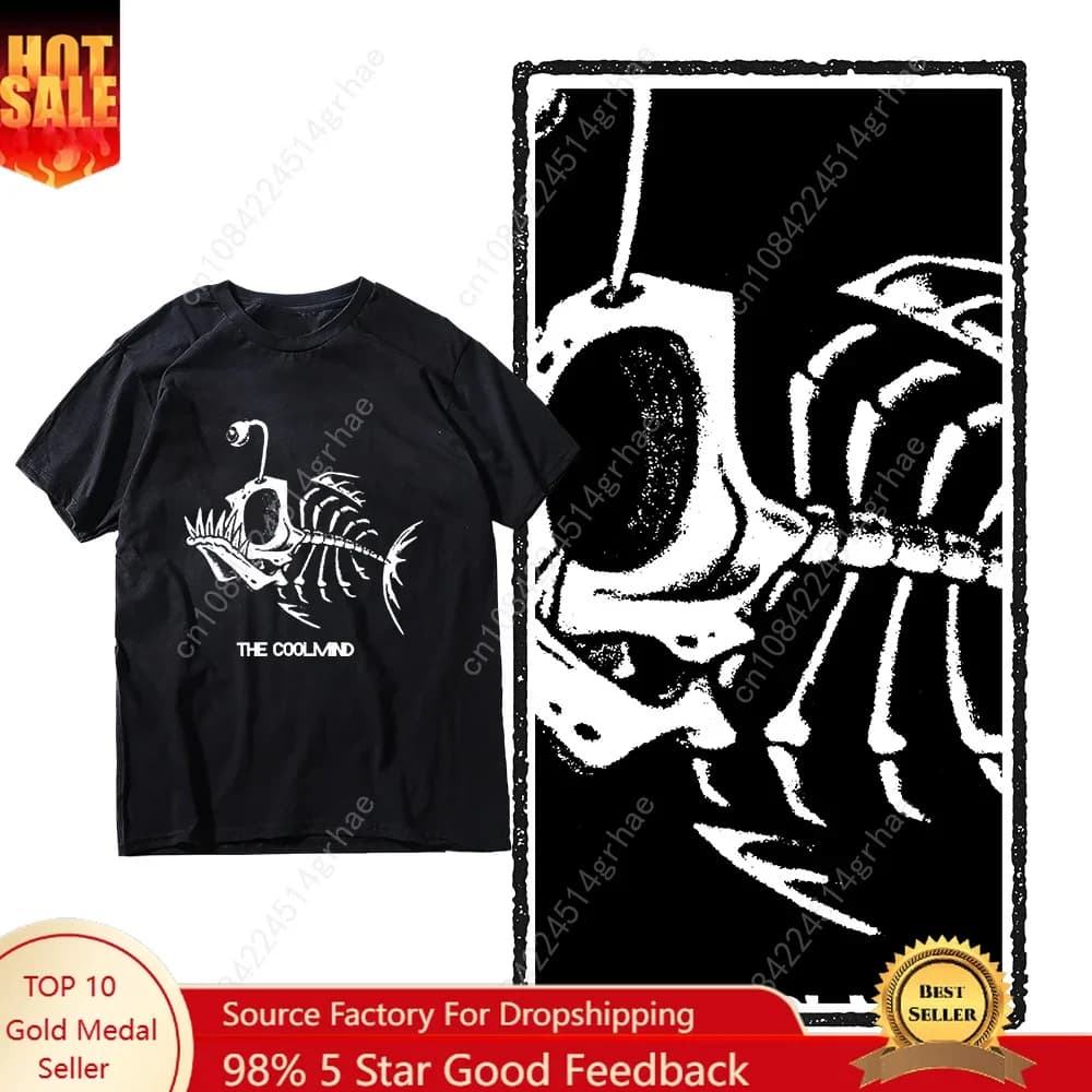 Bonefish Skull Deep Sea Fish Skeleton Funny Fisherman men T-Shirt Cotton O-Neck Short Sleeve Men T Shirt Oversize Streetwear