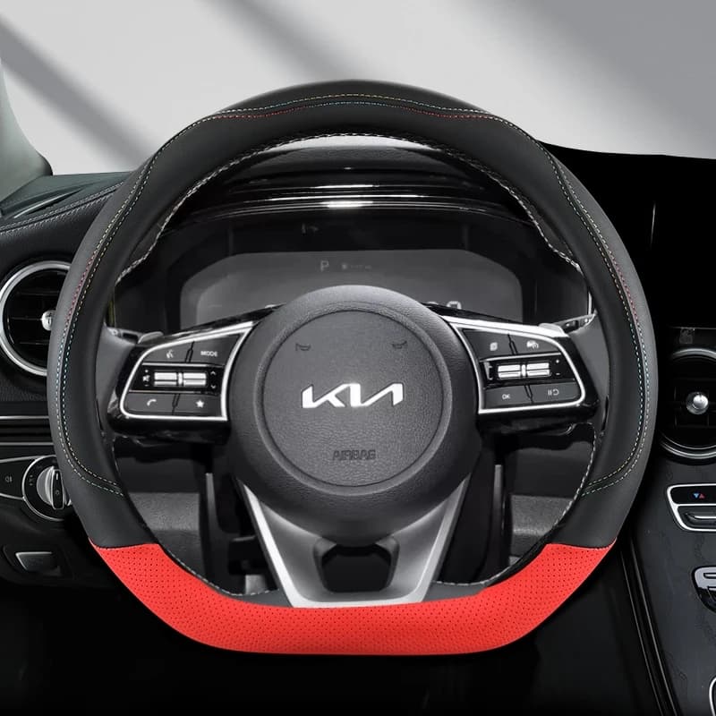 D Shape Car Stering Wheel Cover For Kia Stinger Soul 2018-2024 Picanto X-line Morning Ceed GT Stonic Sportage Proceed K5 2021