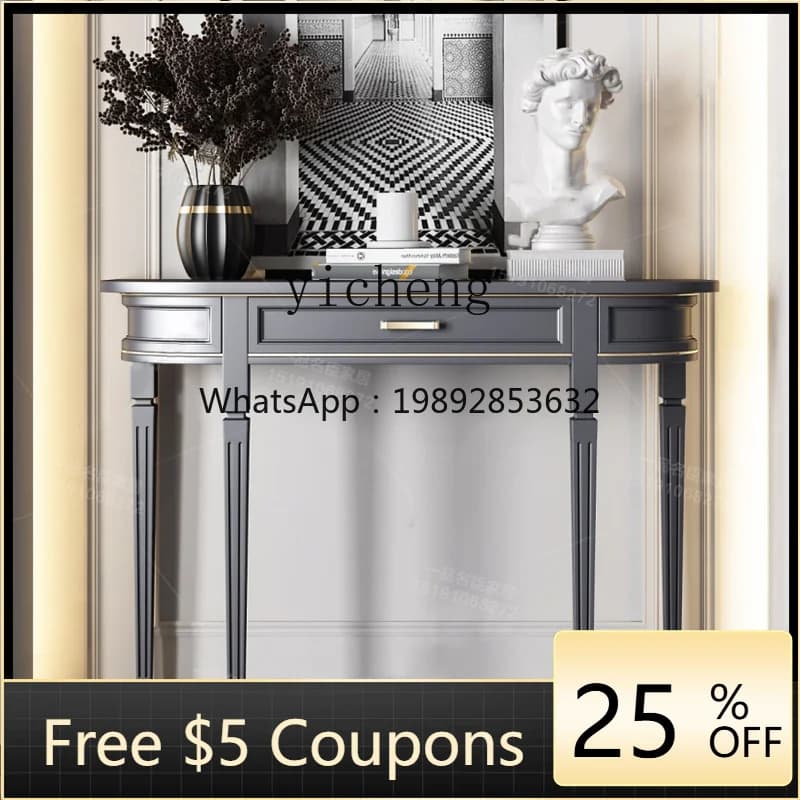 simple entrance door entrance table living room wall table curved aisle corridor cabinet American simple  decorative cabinet