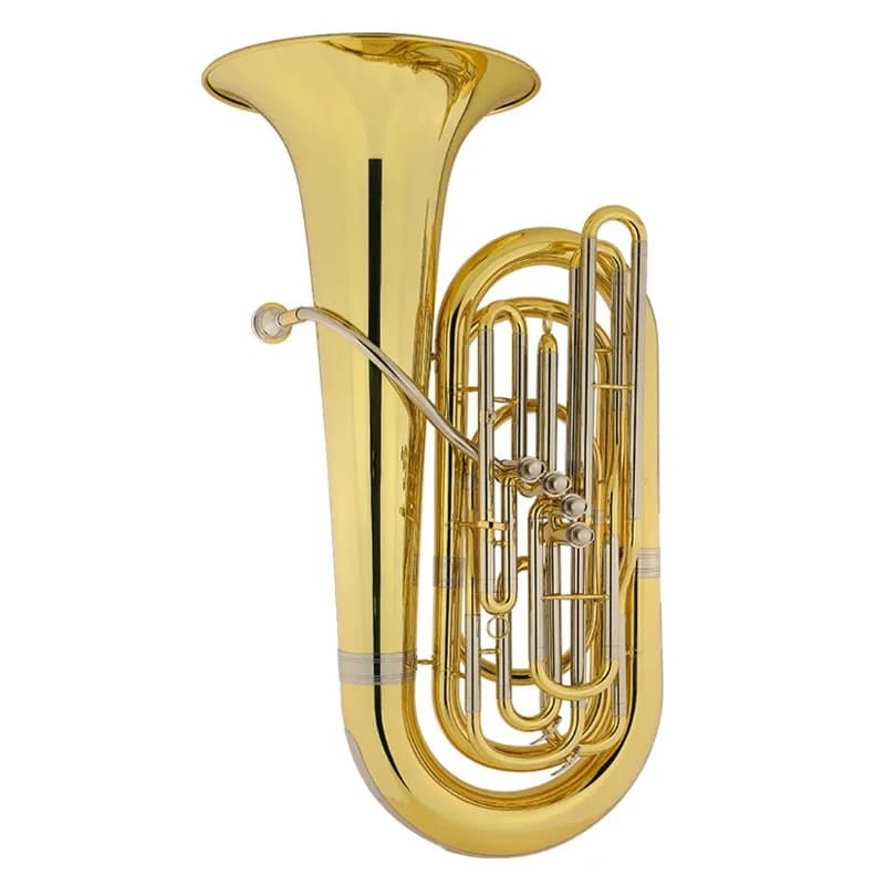 Four-button brass body large bell mouth large horn Western musical instrument