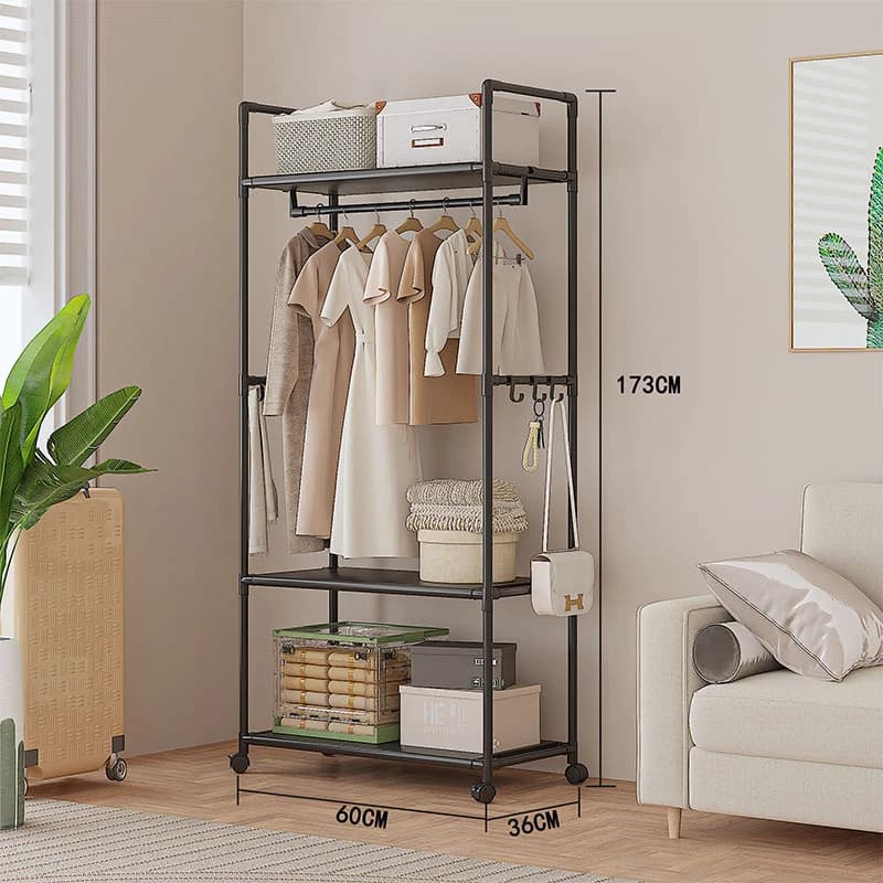 Practical Multi-functional Clothes Rack Roller Design Clothes Organization Storage for Home Living Roompromote sales