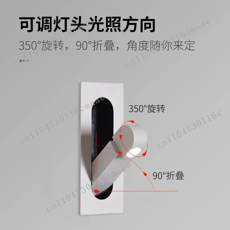 Nordic square combination rotatable adjustable wall lamp bedside bedroom stairs background wall designer light luxury wall lamp