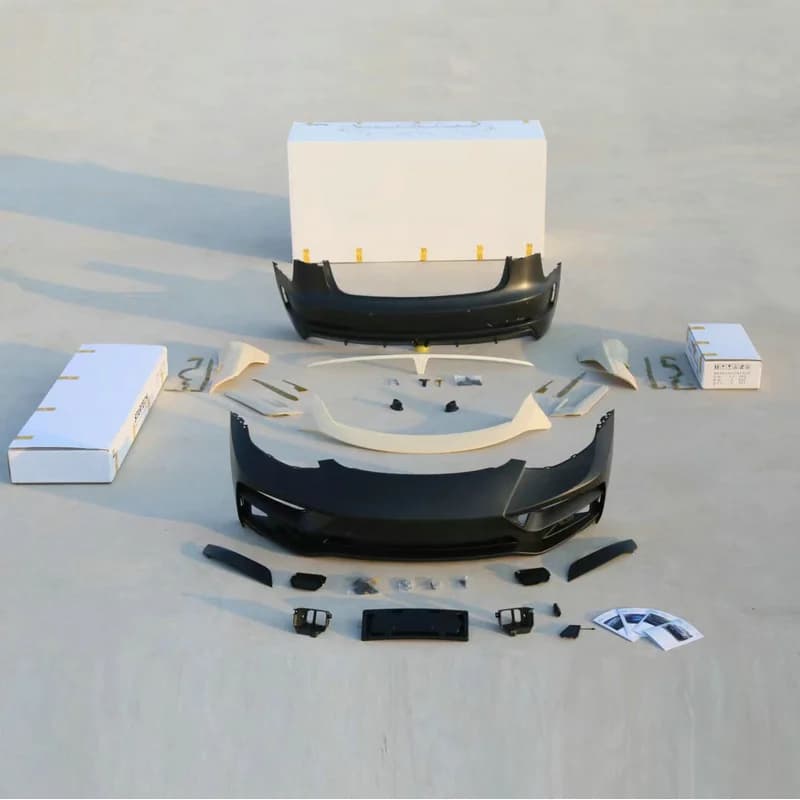 High Quality Startech Full Body Kit Fit For Model 3 PP & ABS Material Front Rear Bumper Side Skirts Rear Spoiler Upgrade Parts