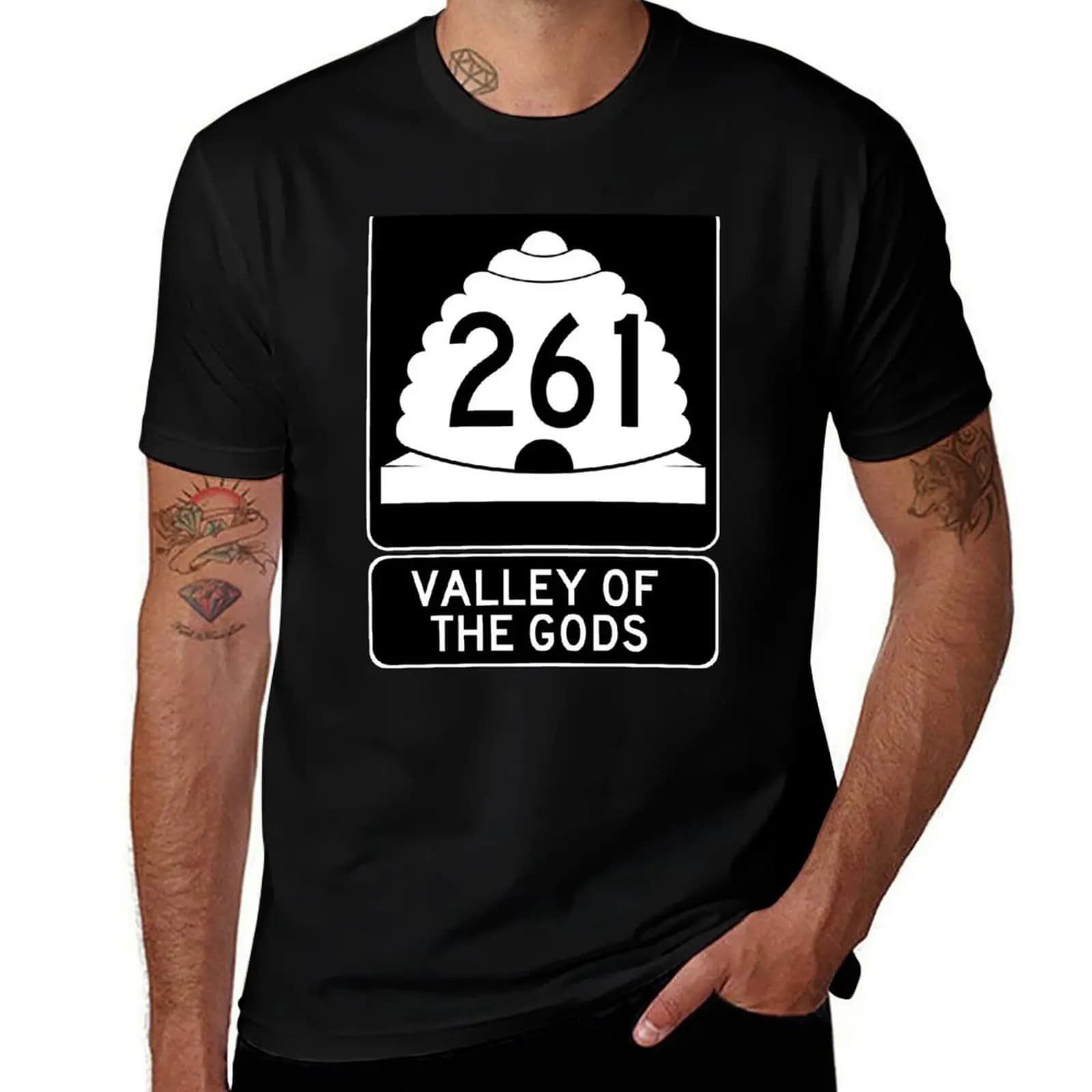 Valley of the Gods - Utah State Road 261 - SR 261 T-Shirt Sweat Resistant Workout Tee Shirt T-Shirt