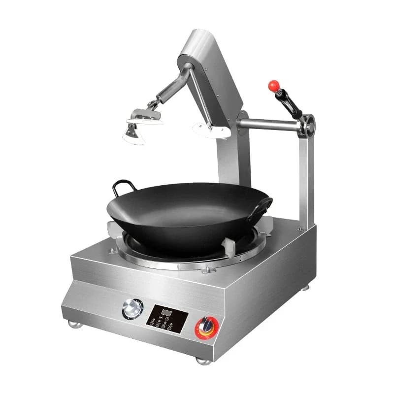 Street snacks commercial cooking machine automatic multi-function desktop stirring electromagnetic cooking robot