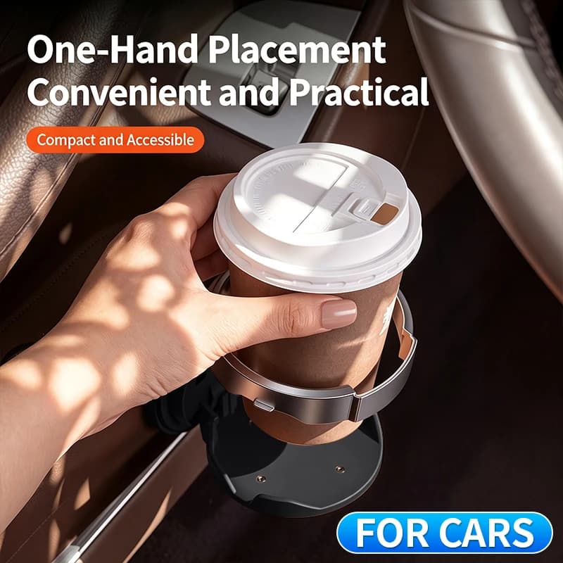 Space Saving Auto Door Beverage Cup Stand Foldable Water Bottle Support Practical Vehicle Interior Accessory Fits All Car Models