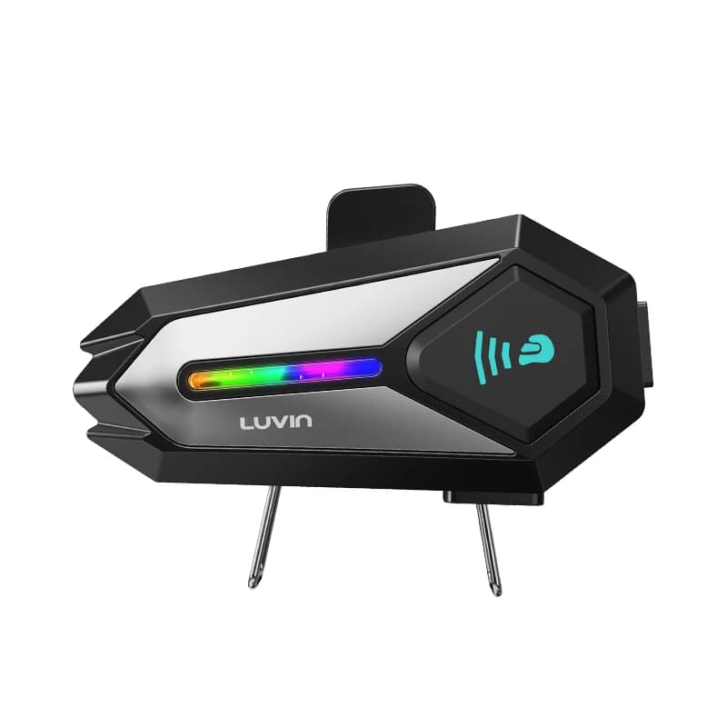 LUVIN Glaxy8 Motorcycle Helmet Headset BT 5.3 Waterproof IP65 Helmet Headset for 2 Person 300M 1000mAh Intercom for Motorcycle