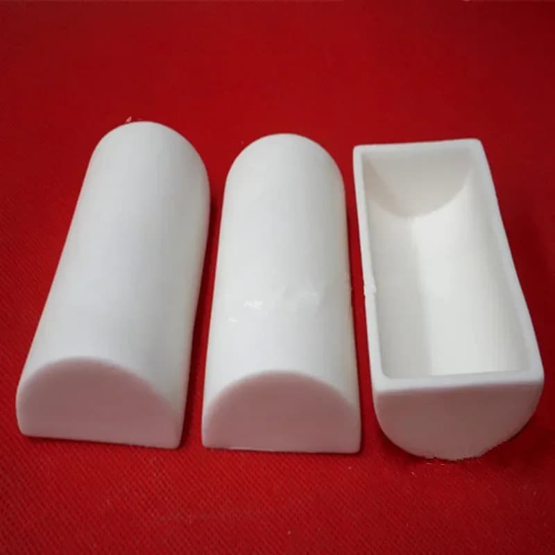 99.3% alumina ceramic / Semicircle corundum crucible /Al2O3 ceramic crucible / Sintered crucible/Analytical research crucibles