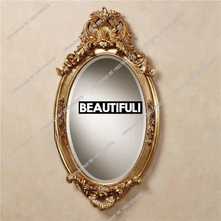 High-end European and American vanity mirror entrance decorative mirror wall wall mirror antique and old