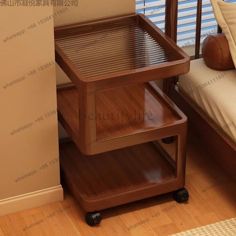 yj58 Medieval style bedside table Bedroom bedside removable bedside rack