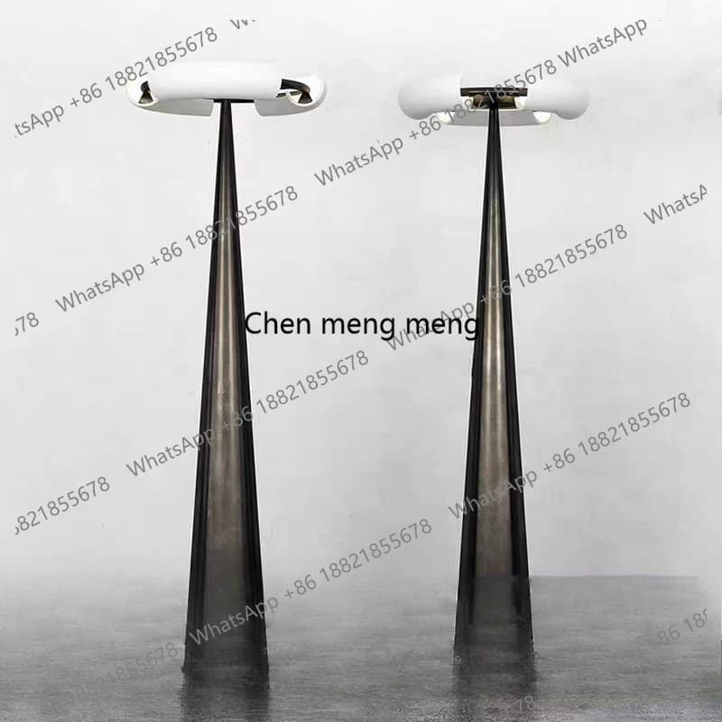 Simple modern metal imitation marble floor lamp living room bedroom study model room vertical lamp