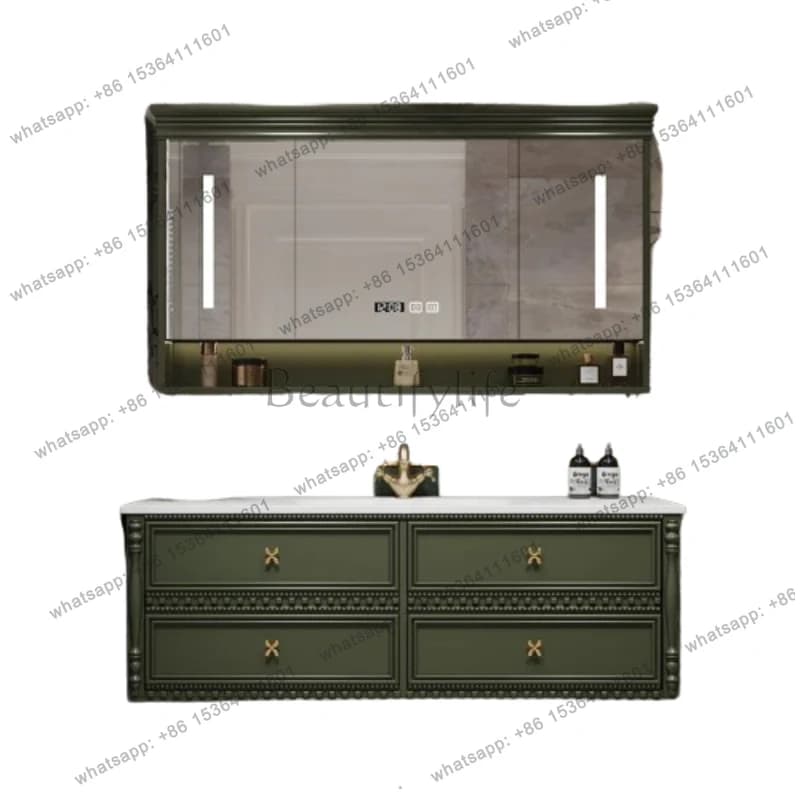 Design Big Size Universal Simple Organizer Storage Thermoformed Basin Muebles Bathroom Furniture