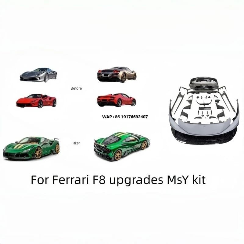 Suitable for F8 Upgrade and Modification MSY Model Forged Carbon Fiber Large Surround Full Car Kit Bumper Deflector