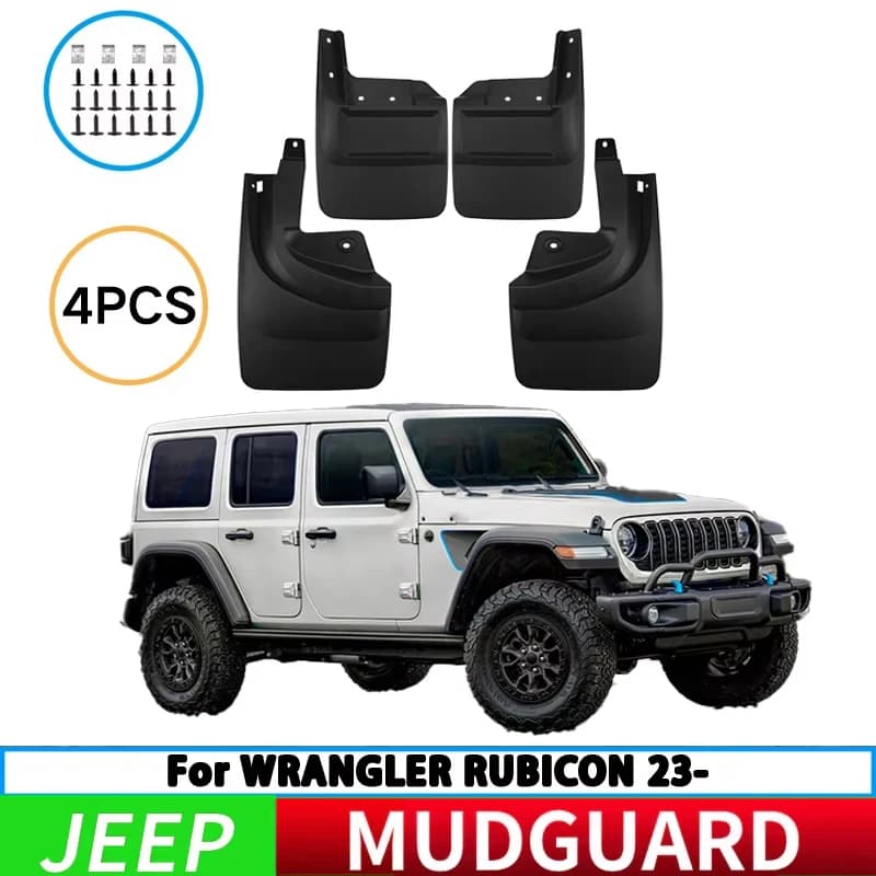 For Jeep Wrangler Robinhood Wrangler Rubicon 2023-2025 Car Tire Fender Splash Guard Front and Rear Wheel Fender Auto Parts 4pcs