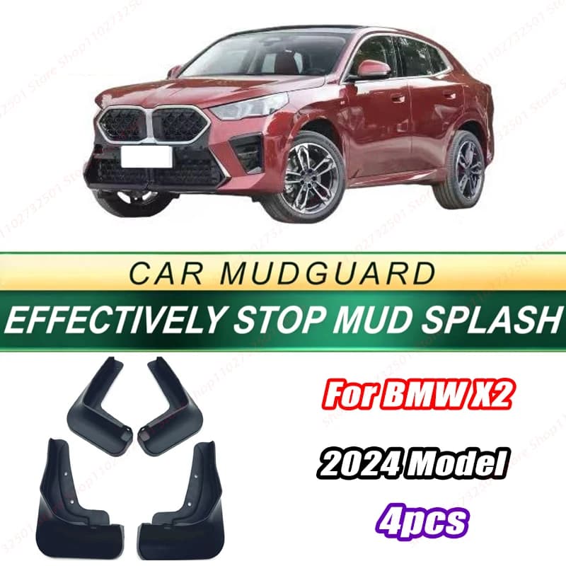For BMW X2 2024 Model 4PCS Front Rear Mud Flaps Splash Guards Fender Mudguards Auto Accessories