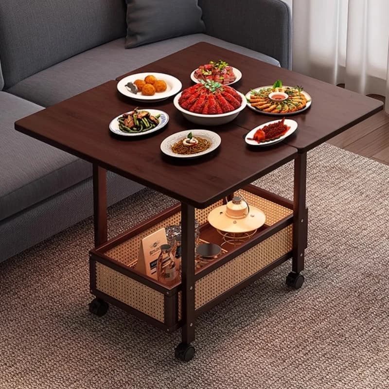 Standing High Coffee Table Decoration Luxury Wood Living Room Designer Books Side Table Writing Mesa Auxiliar Trendy Furniture