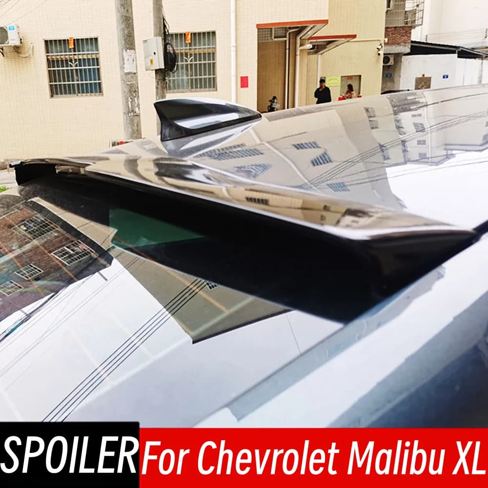 For Chevrolet Malibu XL 2016-2024 Bodykit FRP Car Rear Window Roof Spoiler Wings Exterior  Black Carbon Tuning Accessories Part