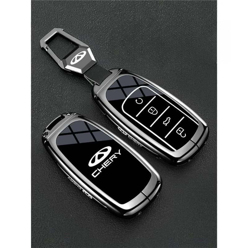 Premium Zinc Alloy Key Cover Case for Chery Tiggo 8 Pro/9/8 Plus/8L/7 Plus/Arrizo 8 (2025) - Protective Key Fob Shell Keychain