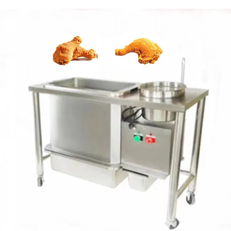 Chicken Frying Wings Batter Breader Compact Breading Machine Electric Chicken Meat Breading Table Machine
