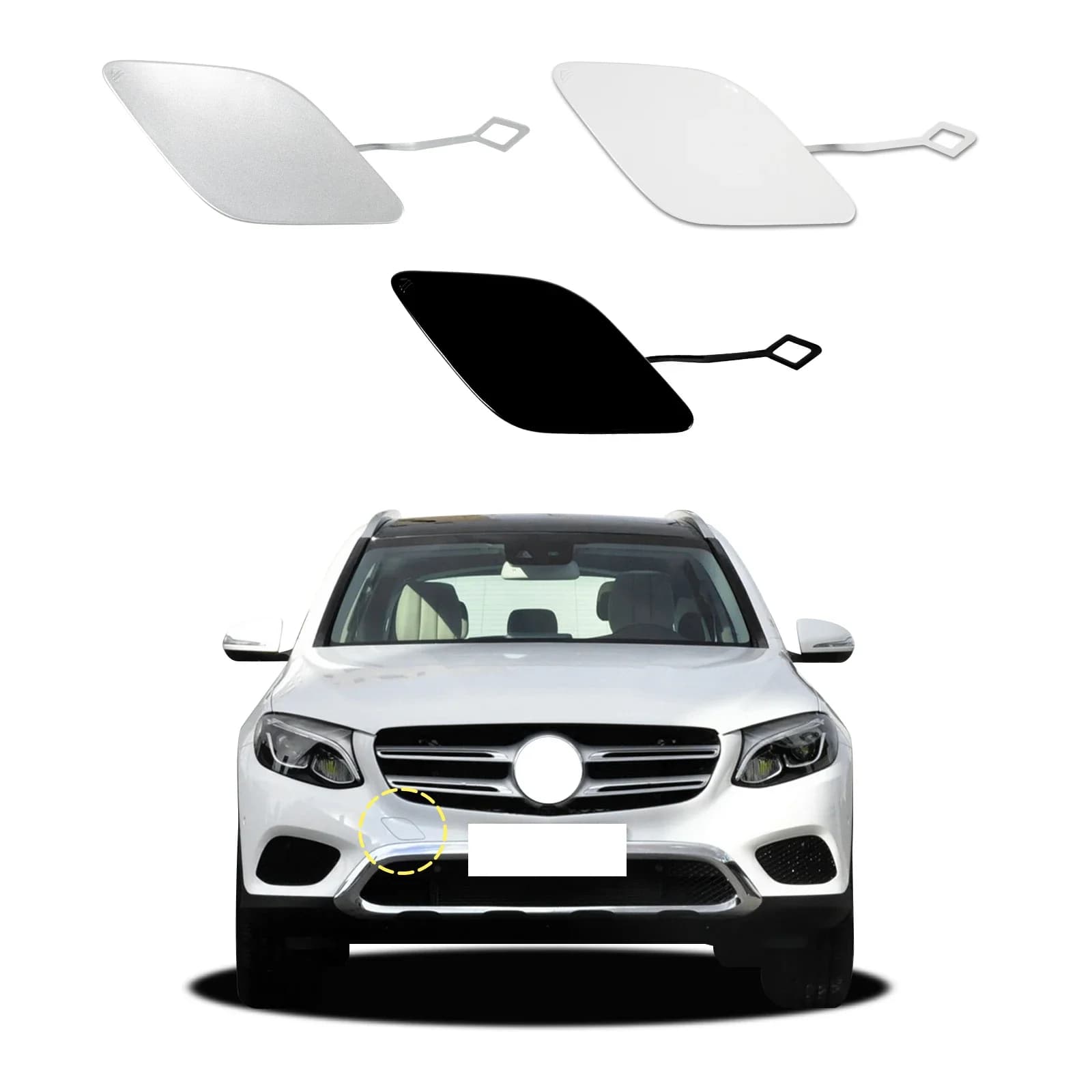 Front Bumper Tow Hook Cap Towing Eye Cover For Mercedes Benz GLC X253 for GLC200 GLC220 GLC250 GLC63 2016 2017 2018 A2538850022