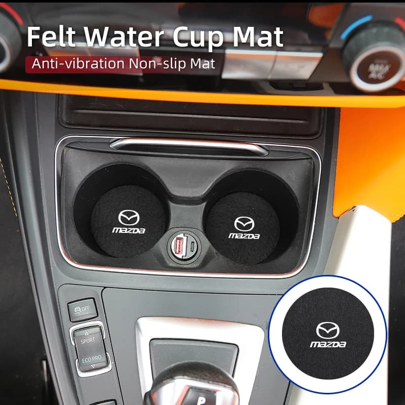 Car Cup Holder Mat Console Drinks Pad Mug Coaster Mute Pad For Mazda 6 3 CX5 5 2 323 CX7 Demio Atenza Axela MX30 CX30 CX3 CX9 MX