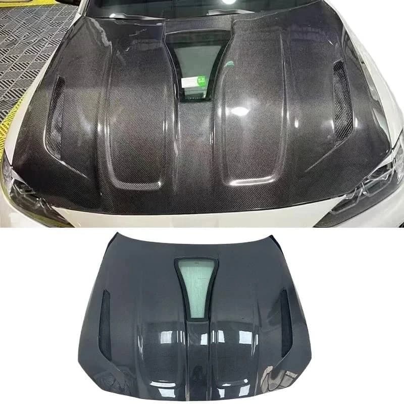 Carbon Fiber Transparent Glass Engine Hood Bonnet Lightweight Peormance Upgr G -