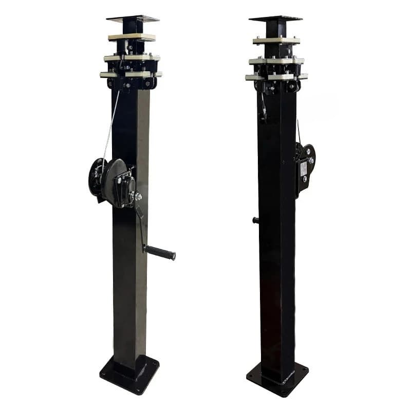 Aluminum alloy, hand-cranked lifting mast can lift 3-15 meters, monitoring lighting, self-supporting telescopic rod