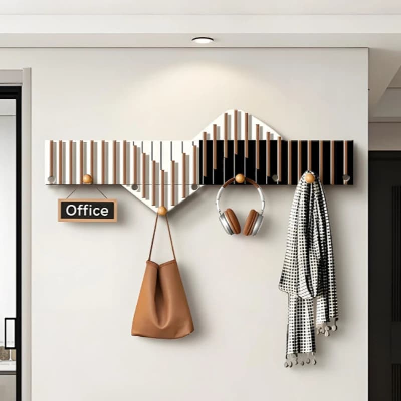 wall-mounted creative clothes rack hanging behind entrance door decorative hook modern aesthetic porte manteau mural furniture