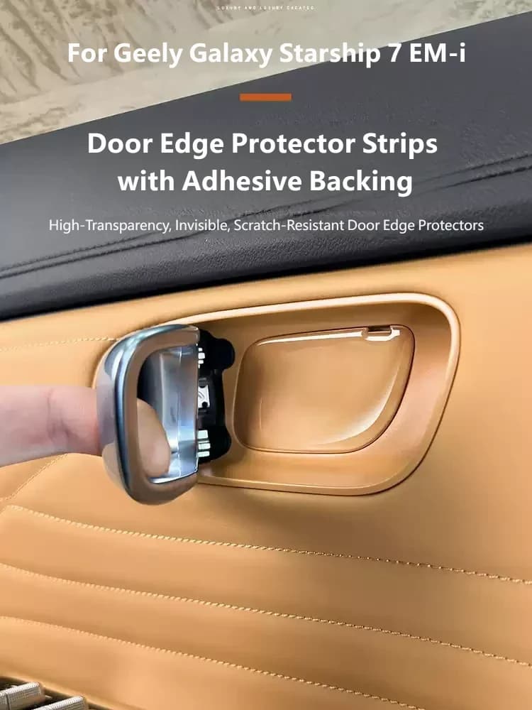 For Geely Galaxy Starship 7 EM-i Geely EX5 EM-i 2025 2026 Car Inner Door Handle Bowl Frame Cover Suede Trim Stickers Accessories
