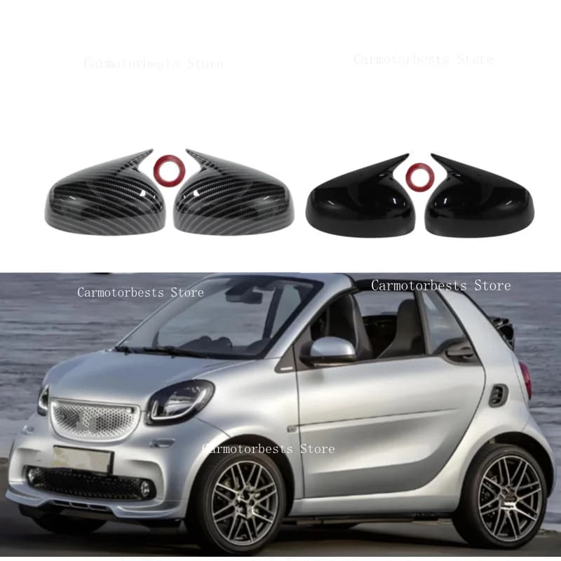 Car  Rearview Side Mirror Cover Fit ForMercedes-Benz Smart Fortwo/Forfour 453 W453 2015-2024 Wing Cap Rear View Case Trim
