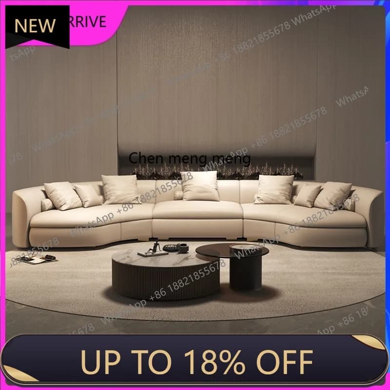 M78 Designer leather sofa curved leather sofa special-shaped corner living room sofa combination