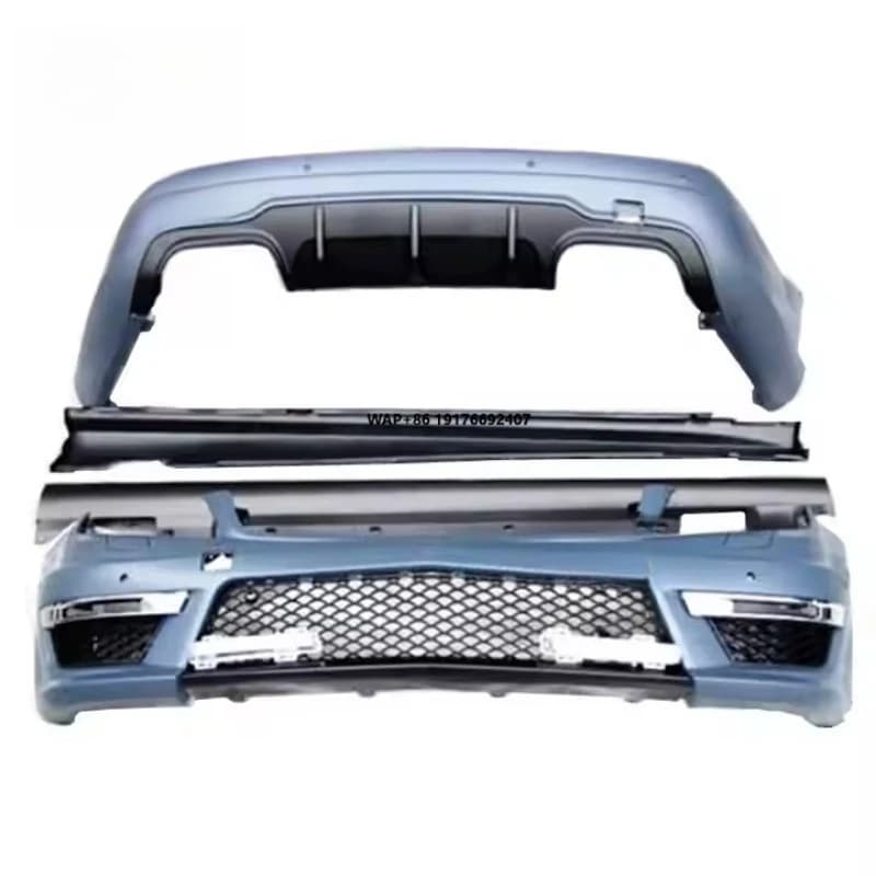 New for W204 2011-2013 Full Body Kit Front Bumper Side Skirt Exhaust Pipe  C63 Sport Style Durable