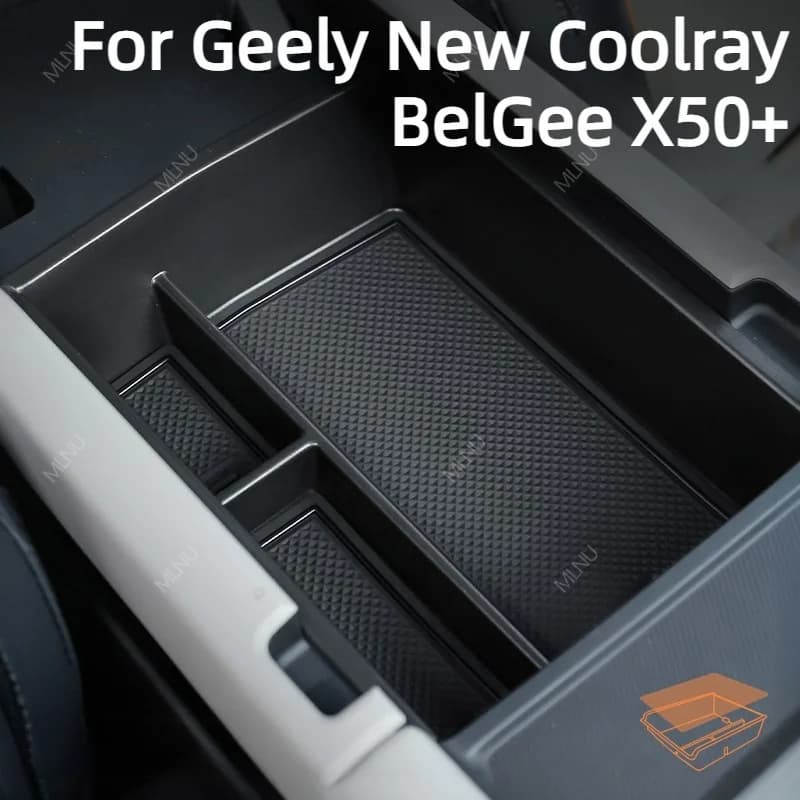 Armrest Console Organizer For Geely New Coolray BelGee X50+ 2026 2025 Accessories ABS Anti-Rattle Impact Resistance Waterproof