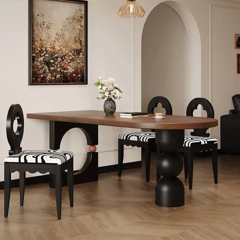 Wooden Modern Space Saving Dining Tables Home Interior Restaurant Dining Tables Solid Wood Mesa Comedor Living Room Furniture