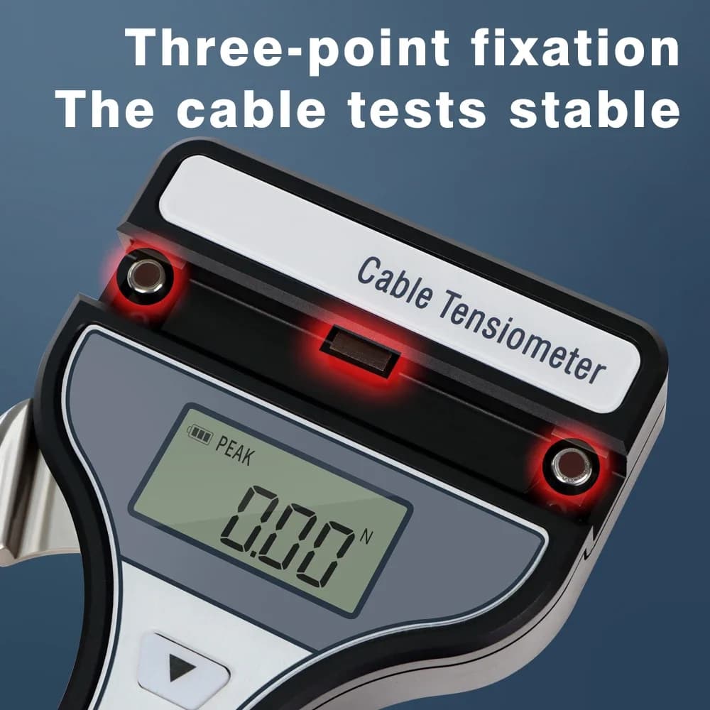High Quality LCD Display Digital Cable Tensiometer Three-Point Fixation Peak Mode Widely Used