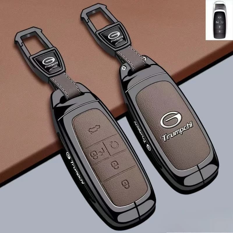 Zinc Alloy Key Fob Cover for GAC Aion V/Y/LX/S MAX/i60/RT/UT, Heavy Duty Metal Protective Case Shell with Keychain Keybag
