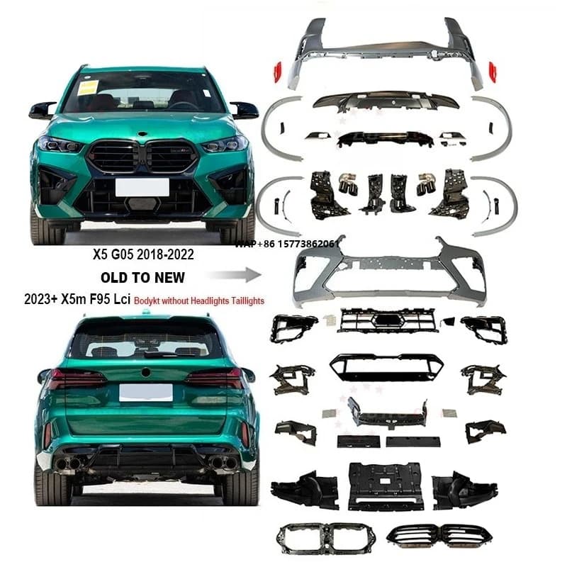2018-2022y X5 G05 Old to New 2023y+ X5m F95 Lci Auto Body Systems Body Kit for X5 Suv G05 Bodykit Without Headlights Taillights