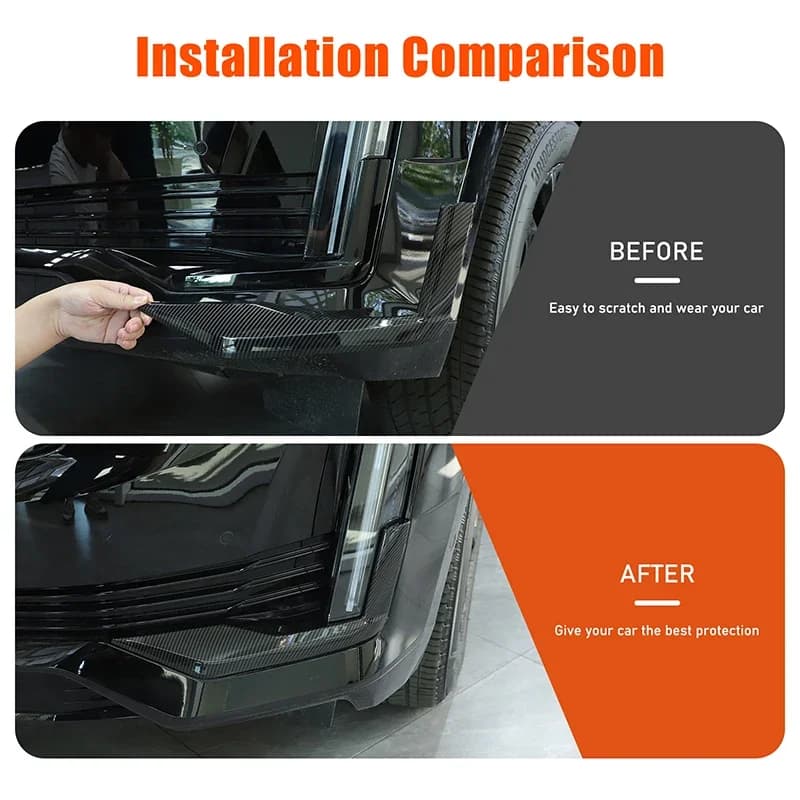 For Cadillac Escalade 2021 2022 2023 ABS Black Front Daytime Running Light Under Trim Strip Exterior Modification Accessories