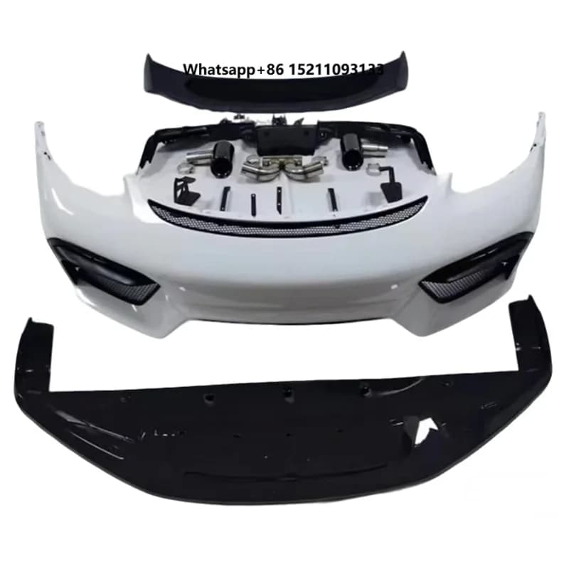 New 718 for  Style Body Kit for Car Front Rear Bumper with Rear Spoiler Made of Durable PP Material