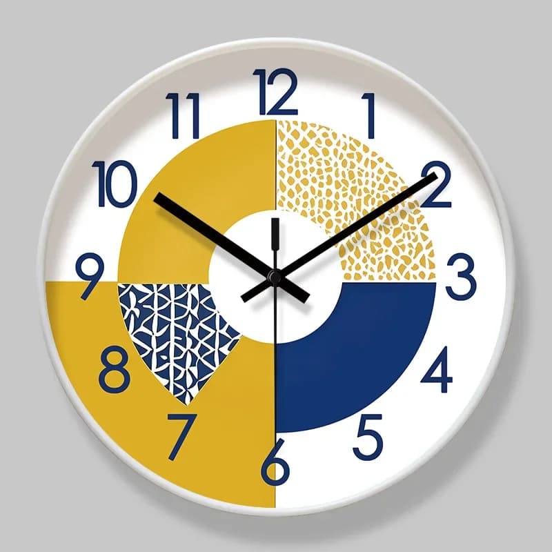 2025 New 10/12/14-inch Simple Geometry Nordic Modern Living Room Wall Clock Creative Home Decoration Mute Quartz Clock Watch