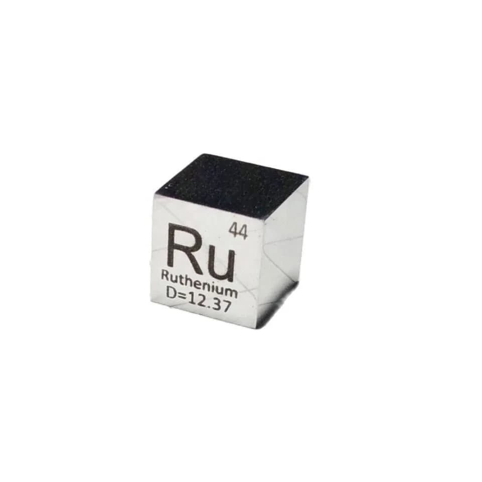 Supply Customized High Purity 99.95% Polished Surface Ruthenium Metal Cube 10x10x10mm 11.5g Model Ru-1 for Element Collection