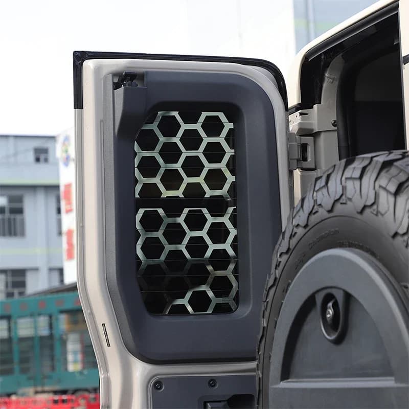 PVC Black For Ineos Grenadier 2022-25 Honeycomb Car Tail Side Window Sticker Vinyl Sticker Car External modification Accessories