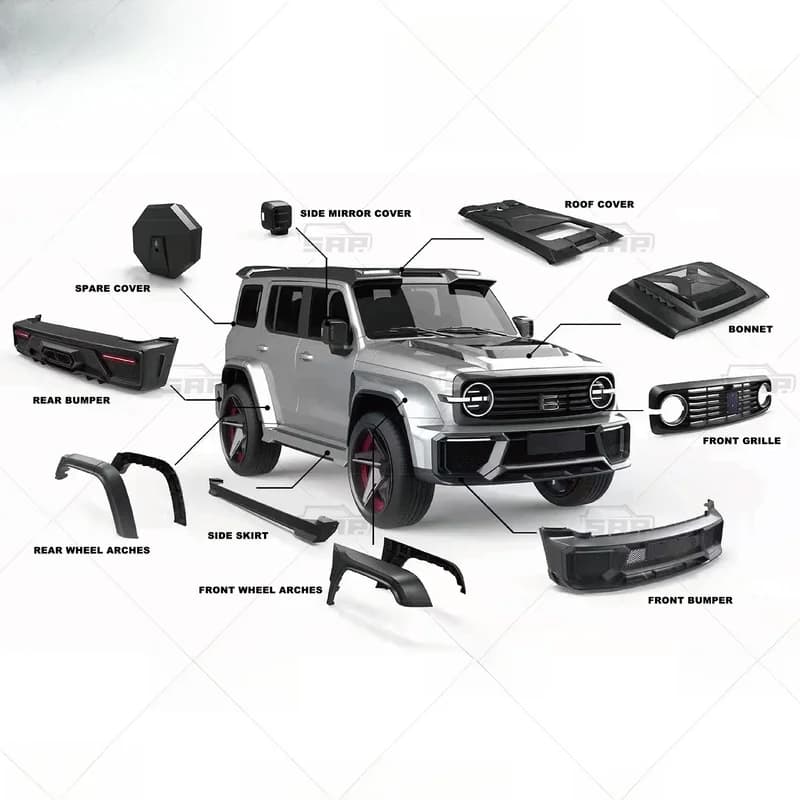 High Quality  Mars Style Off-Road Front Rear Bumper Exterior Upgrade Body Kit Accessories