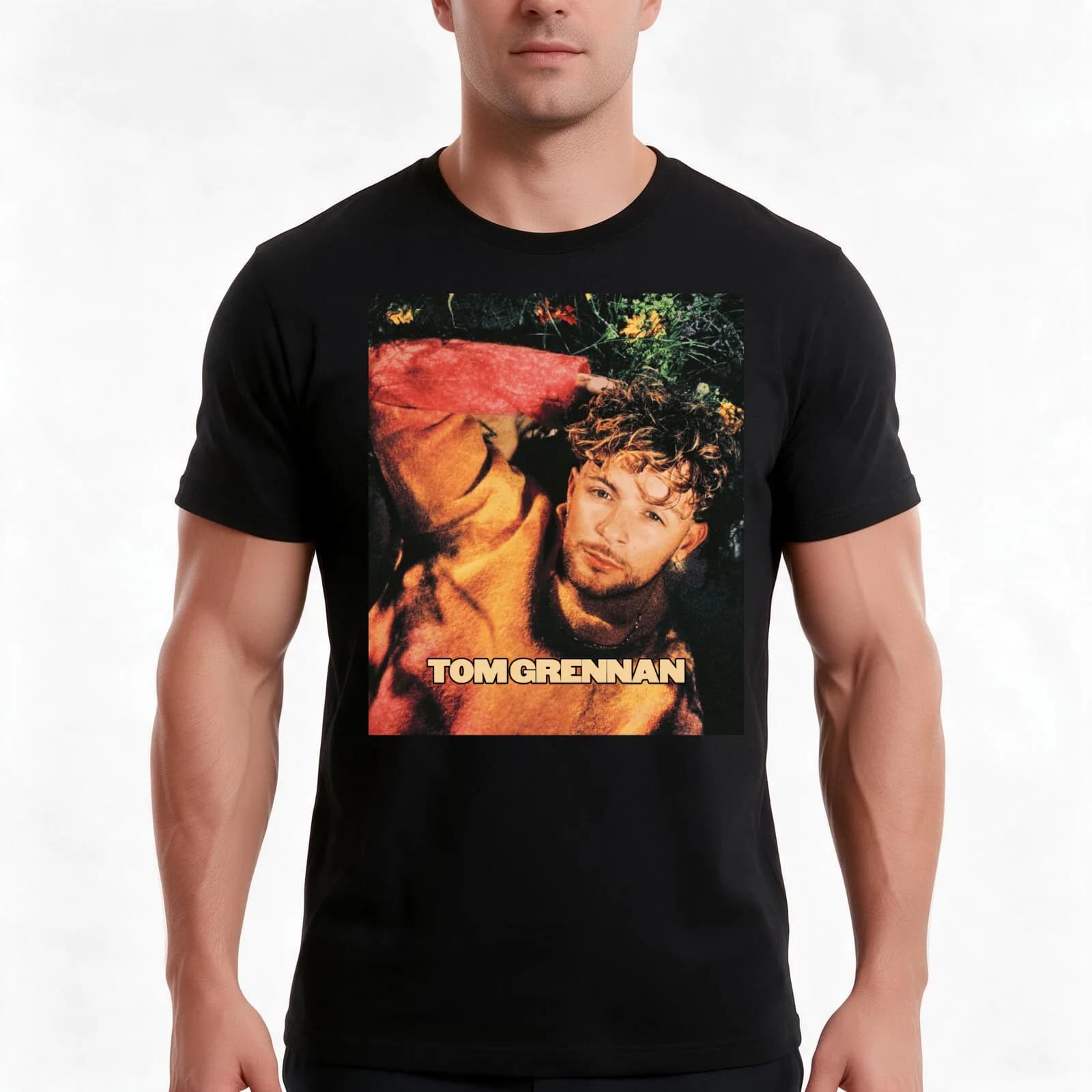 All These Nights Tom Grenan Evening Summer T-Shirt, Summer Casual Cotton Tee, Oversized Streetwear Tops, Vintage Graphic Print