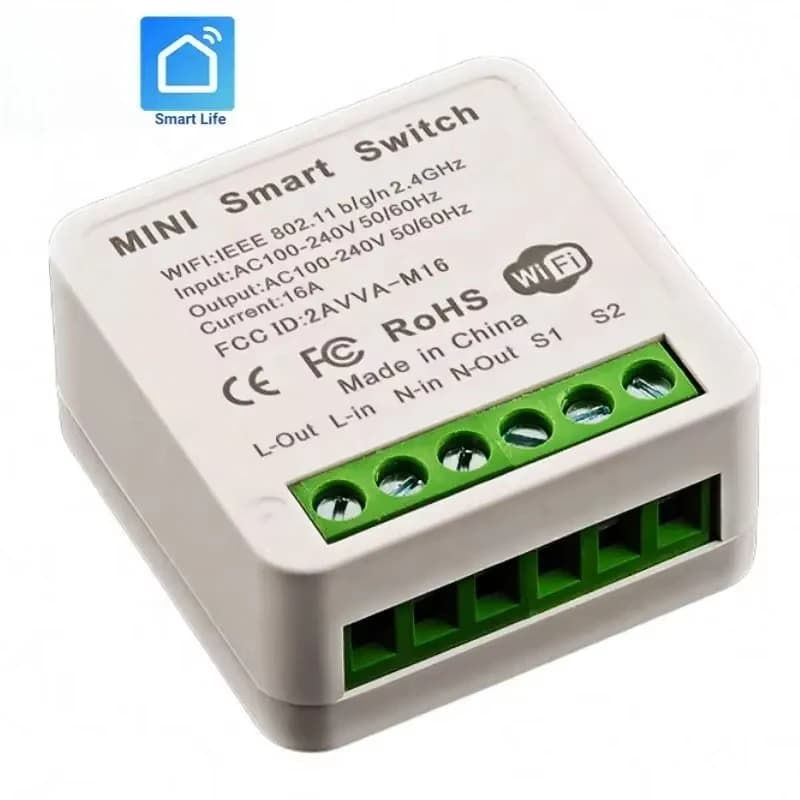 TY 16A Mini Wireless Connectivity+RF433Mhz Smart Switch for Smart Life 2-way Control Relay Timer Wireless Automation Work Alexa