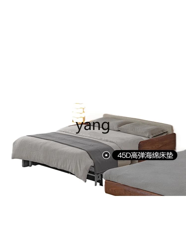 LMM foldable multi-functional dual-purpose small apartment double high-end retractable bed sofa integrated
