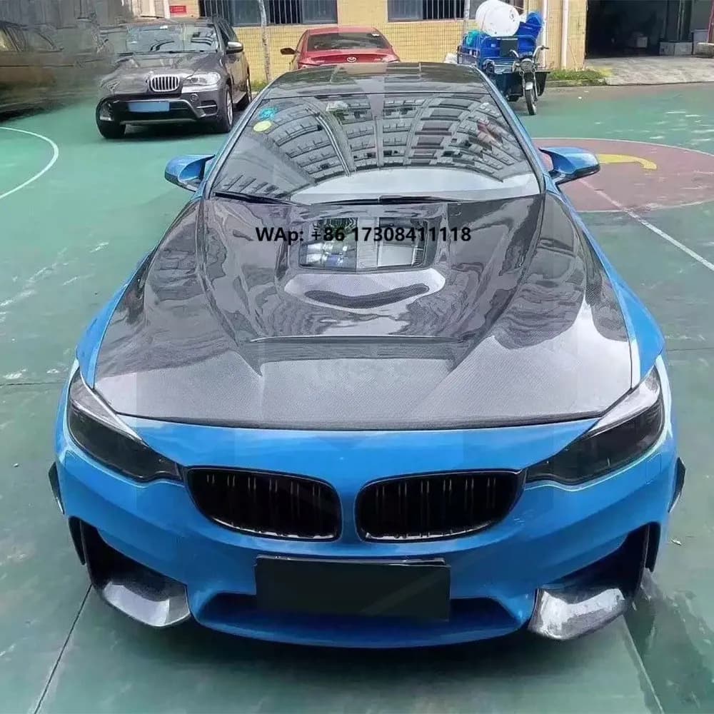 Carbon Fiber IMP Style Clear Glass Hood for F80 M3 F82 F83 M4 Replacement Installation Car Engine Cover Car Accessories