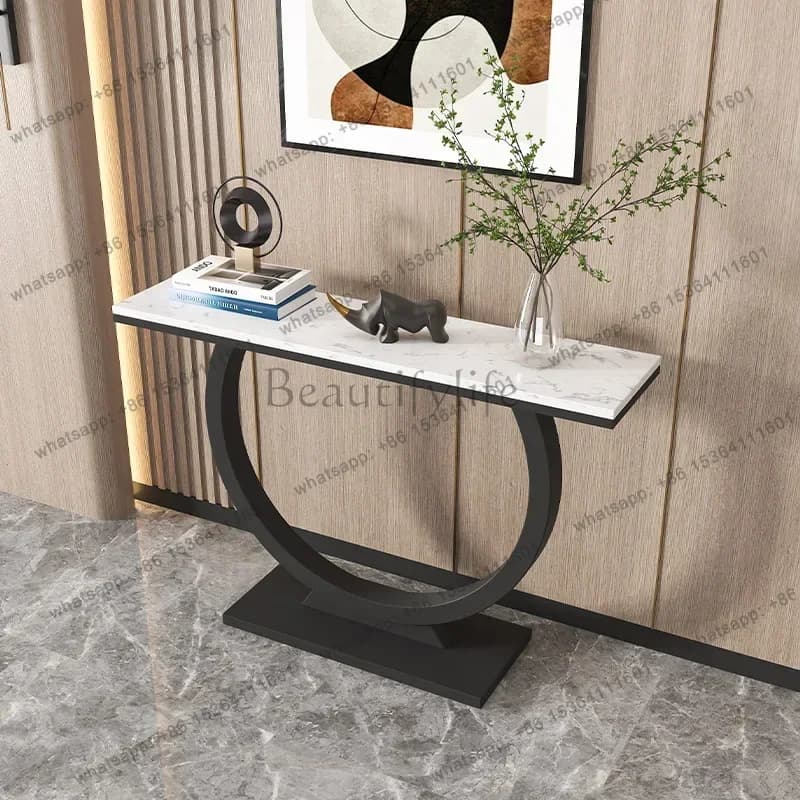 PG Aesthetic Vintage Console Table Modern Entryways Minimalist Table Unique Storage Living Room Furniture Mesas De Centro Sala