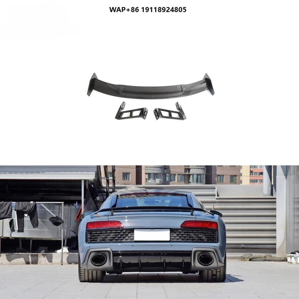 High Quality Dry Carbon Fiber R8 V10 High Rear Wing For R8 V10 2023